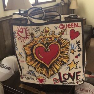 Brighton Canvas Bag “queen of hearts “